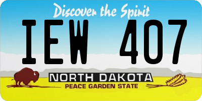 ND license plate IEW407