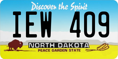 ND license plate IEW409