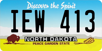ND license plate IEW413