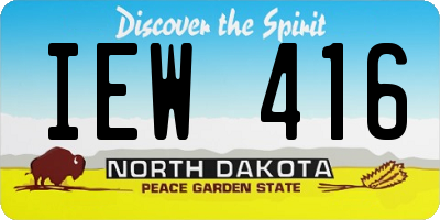 ND license plate IEW416