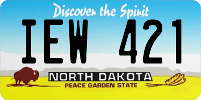 ND license plate IEW421