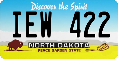 ND license plate IEW422