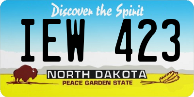 ND license plate IEW423