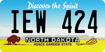 ND license plate IEW424