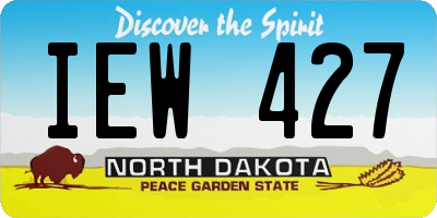 ND license plate IEW427