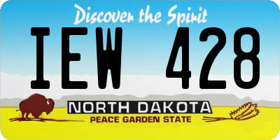 ND license plate IEW428
