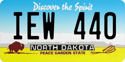 ND license plate IEW440