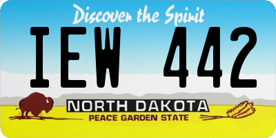 ND license plate IEW442