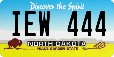 ND license plate IEW444