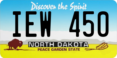 ND license plate IEW450