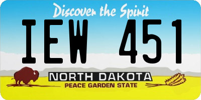 ND license plate IEW451