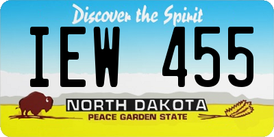 ND license plate IEW455