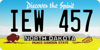ND license plate IEW457