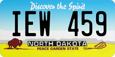 ND license plate IEW459