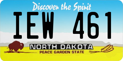 ND license plate IEW461