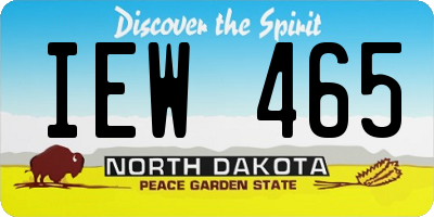 ND license plate IEW465