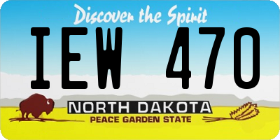 ND license plate IEW470