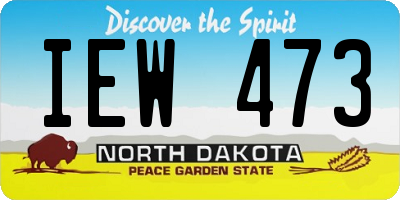 ND license plate IEW473
