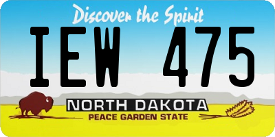ND license plate IEW475