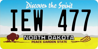 ND license plate IEW477