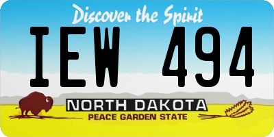 ND license plate IEW494