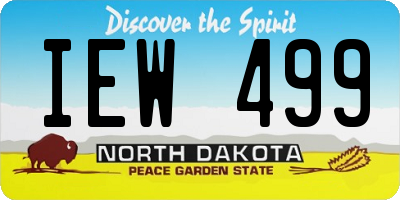 ND license plate IEW499