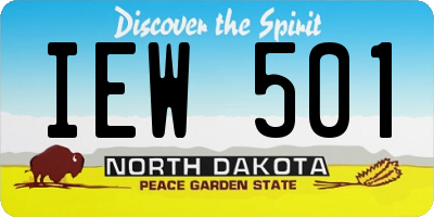 ND license plate IEW501