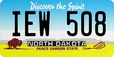 ND license plate IEW508