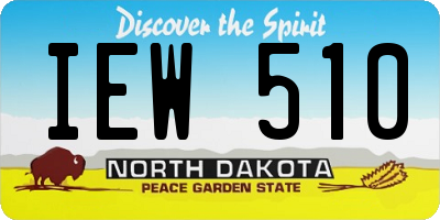 ND license plate IEW510