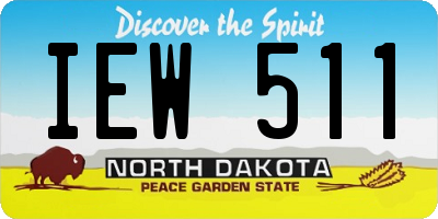 ND license plate IEW511