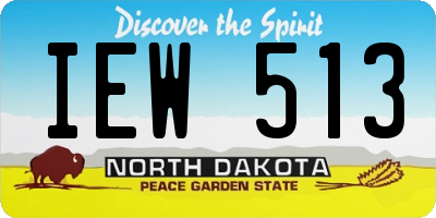 ND license plate IEW513