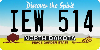 ND license plate IEW514