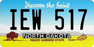 ND license plate IEW517