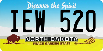 ND license plate IEW520