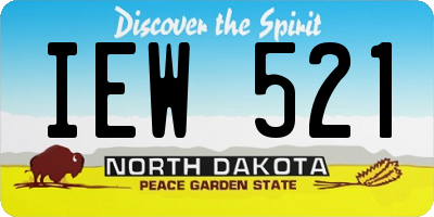 ND license plate IEW521