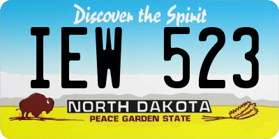 ND license plate IEW523