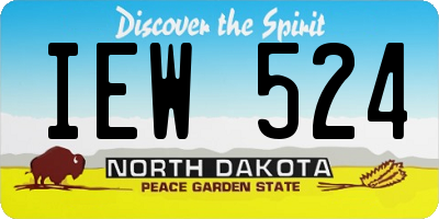 ND license plate IEW524