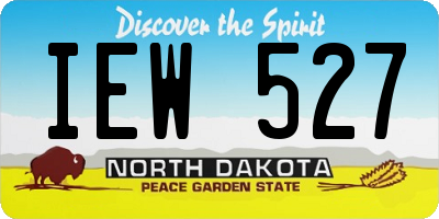 ND license plate IEW527