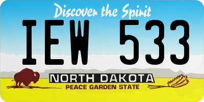 ND license plate IEW533