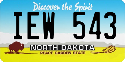 ND license plate IEW543