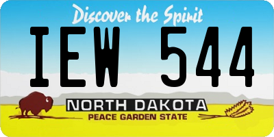 ND license plate IEW544