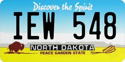ND license plate IEW548