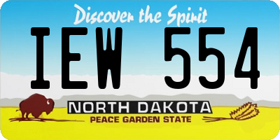 ND license plate IEW554
