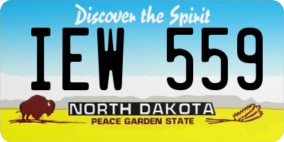 ND license plate IEW559