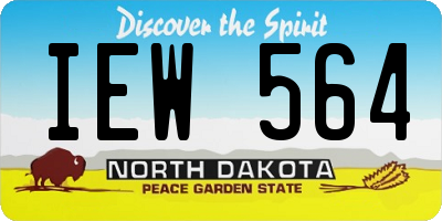 ND license plate IEW564