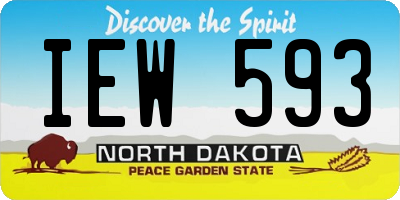 ND license plate IEW593