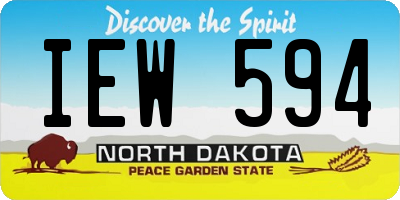 ND license plate IEW594
