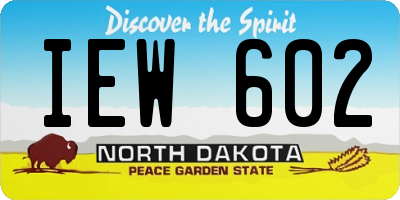 ND license plate IEW602