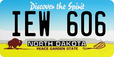 ND license plate IEW606