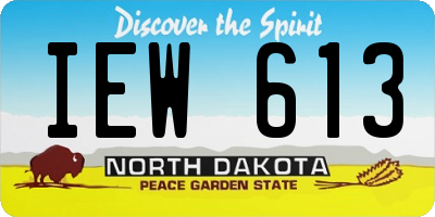 ND license plate IEW613